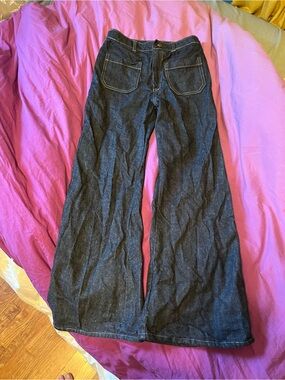 Grant BLVD raw denim high waisted jeans, size 28.